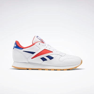 Classics Reebok Classic Leather Mark Panske White/Red/Navy | NKXUBP179