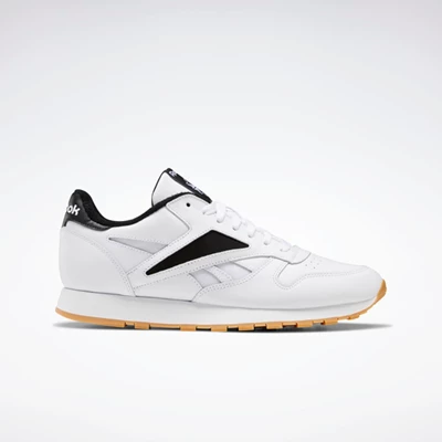 Classics Reebok Classic Leather Mark Panske White/Black/White | NSHFJB649