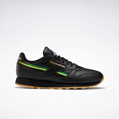 Classics Reebok Classic Leather Panske Black/Green/Yellow | CJWRDA704