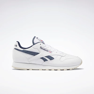 Classics Reebok Classic Leather Panske White/Navy | QHYXGT967