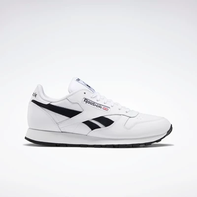 Classics Reebok Classic Leather Panske White/White/Black | YCUFJB892