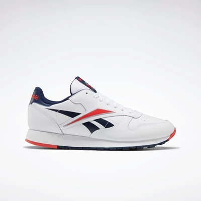 Classics Reebok Classic Leather Panske White/Red/Navy | ZOJQFG347