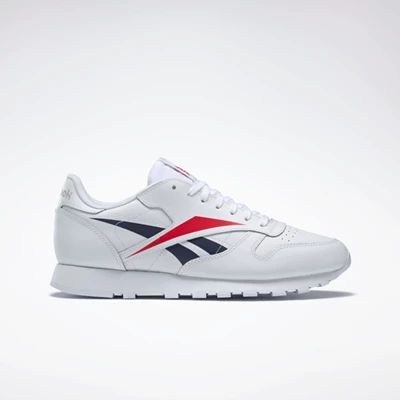 Classics Reebok Classic Leather Vector Panske White/Deep Red/Navy | DOBJRI218