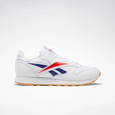 Classics Reebok Classic Leather Vector Panske White/Deep Red/Blue | OMFHSE470