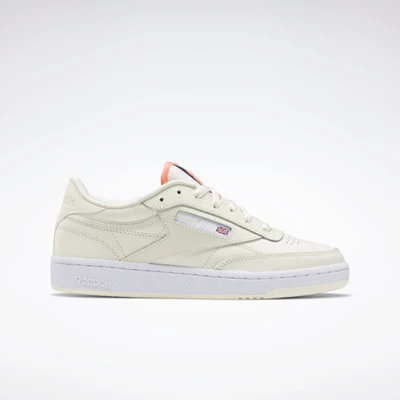 Classics Reebok Club C 85 Damske White/White/Coral | PKSXAI254