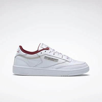 Classics Reebok Club C 85 Damske White/White/Red | YLCBPT436