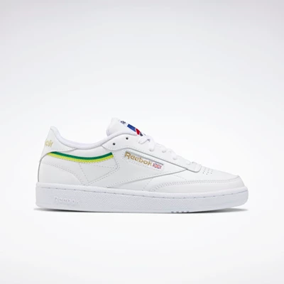 Classics Reebok Club C 85 Damske White/Yellow/White | QNUVPE417