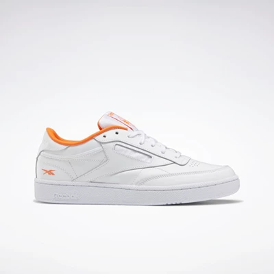 Classics Reebok Club C 85 Panske White/White/Orange | TVSAEP378