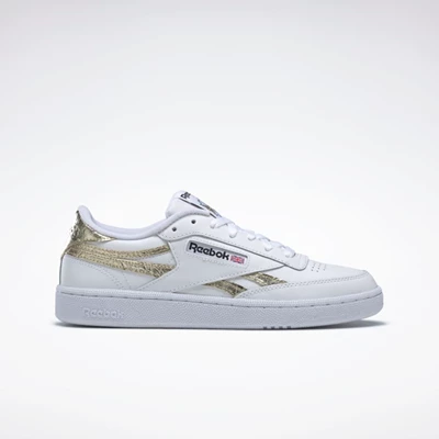 Classics Reebok Club C Revenge Damske White/Gold Metal/White | VEFUZD702