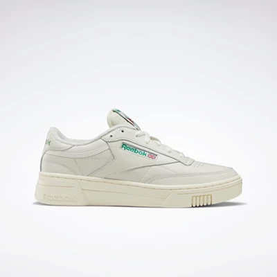 Classics Reebok Club C Stacked Damske White/Green | HTIJWO897