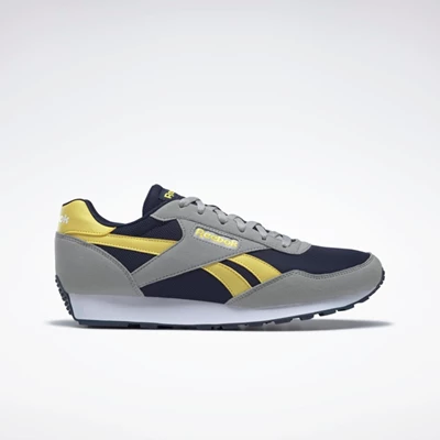 Classics Reebok Rewind Run Damske Navy/Yellow/Grey | HAFDYQ275