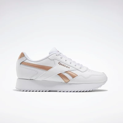 Classics Reebok Royal Glide Ripple Double Damske White/Rose Gold/White | UZYPJQ204